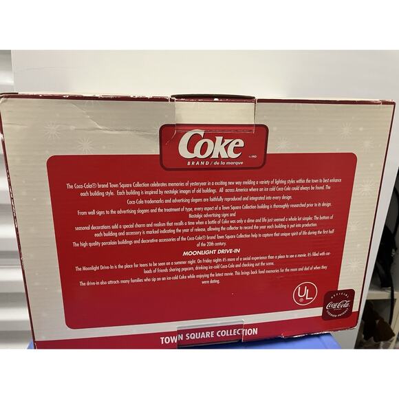 VTG 1990 TOWN SQUARE COLLECTION COCA COLA MOONLIGHT DRIVE-IN THEATER - Picture 13 of 13